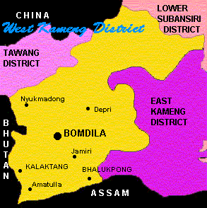 West Kameng Map